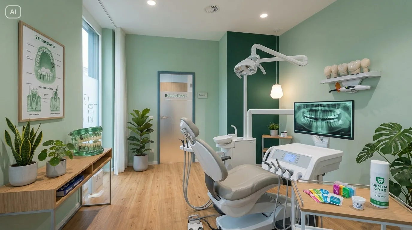 Beispiel-Einrichtung: Behandlungszimmer einer Zahnarztpraxis im Space809 Murten
